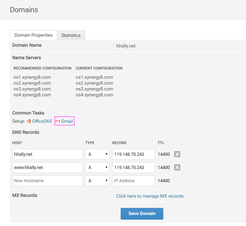 Oncord Setting Up Gmail Hosting