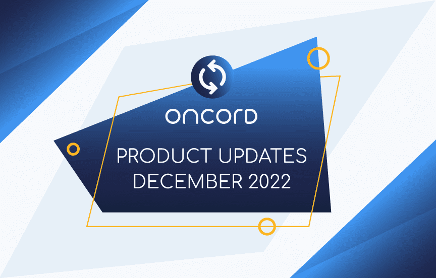 Oncord Updates: December 2022