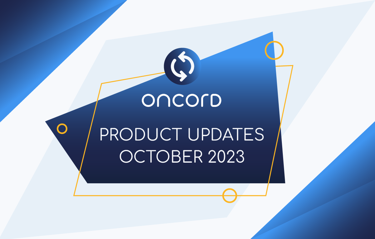 Oncord Updates: October 2023