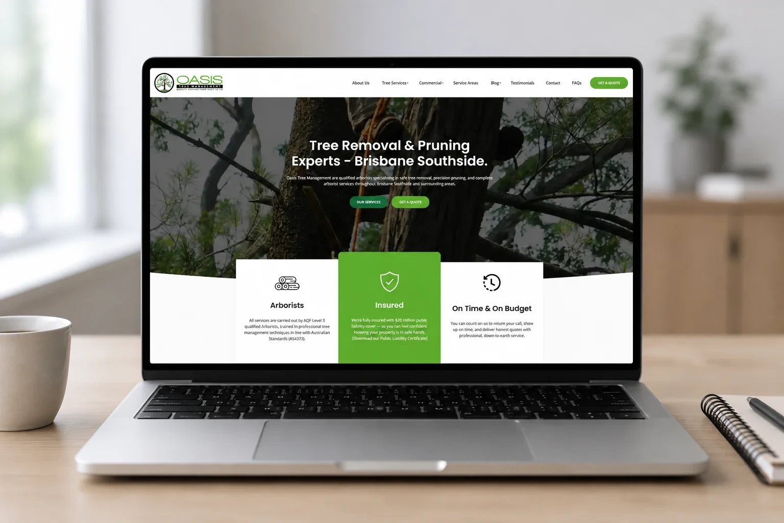 Oasis Tree Management: Switching from a disjointed WordPress website to stay competitive online